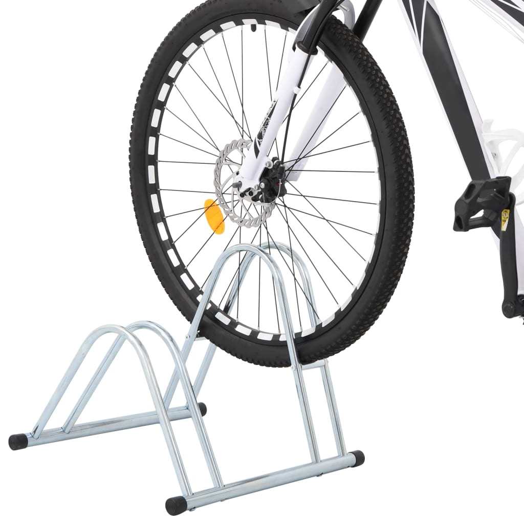 Bicycle Stand for 2 Bikes Floor Freestanding Galvanized Steel