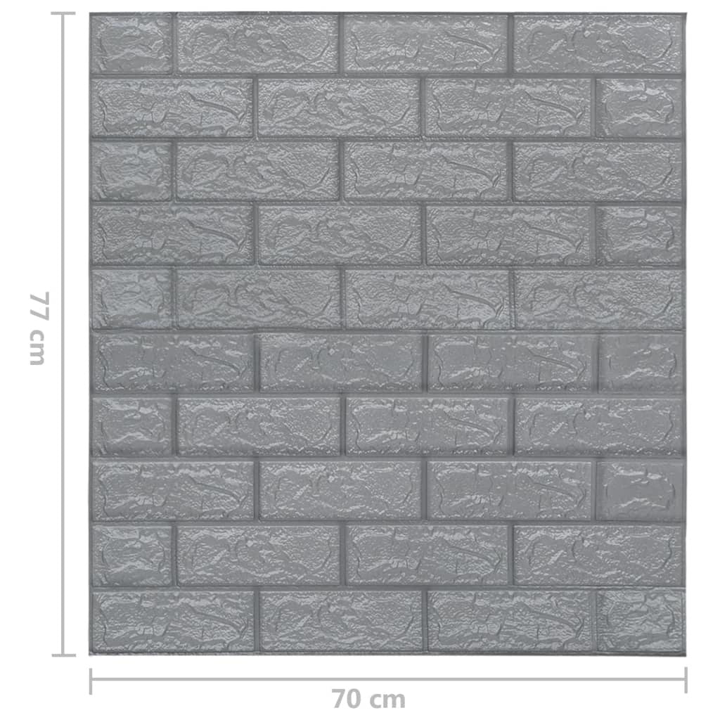 3D Wallpaper Bricks Self-adhesive 10 pcs Anthracite