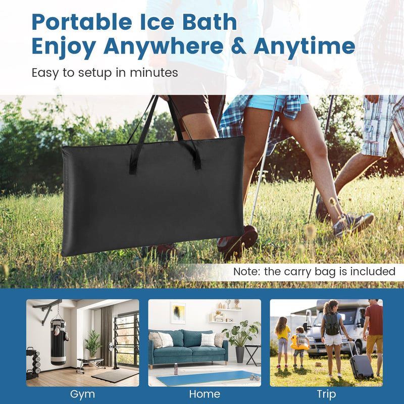 Outdoor Ice Plunge Tub with Lid for Household