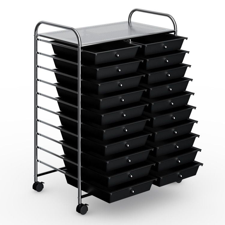 20 Drawers Rolling Storage Cart Studio Organizer