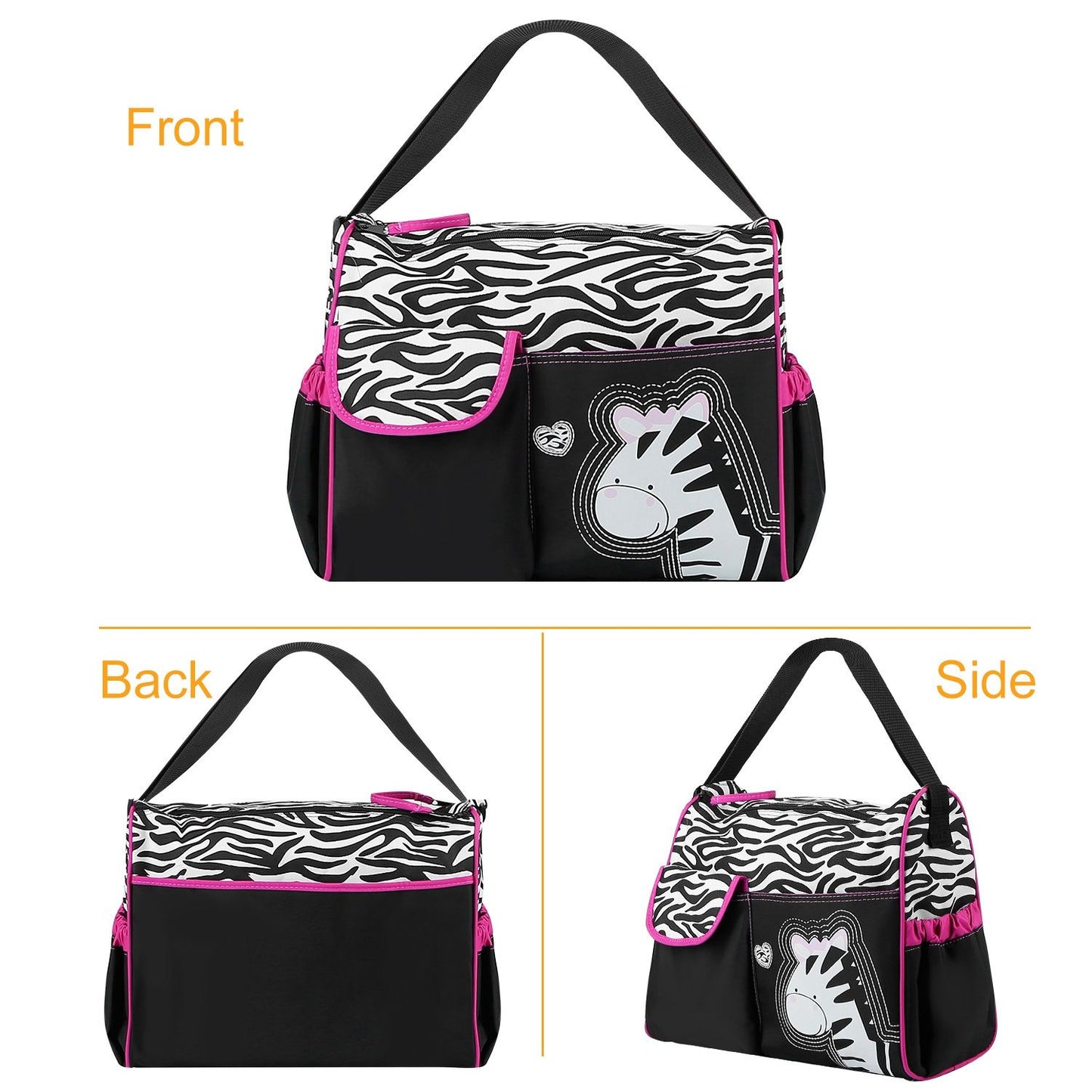 Baby Nappy Diaper Bags Mummy Diaper Duffel Shoulder Bags with Wipeable Diaper Changing Pad Transparent Bag Travel Tote Handbags For Overnights