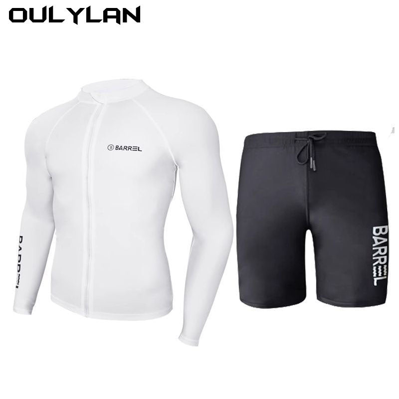 Oulylan Drying Men Swimsuit Diving Suit Long Sleeve Quick Wetsuit Summer Sun Protection Spearfishing Swim Surfing Training Suits