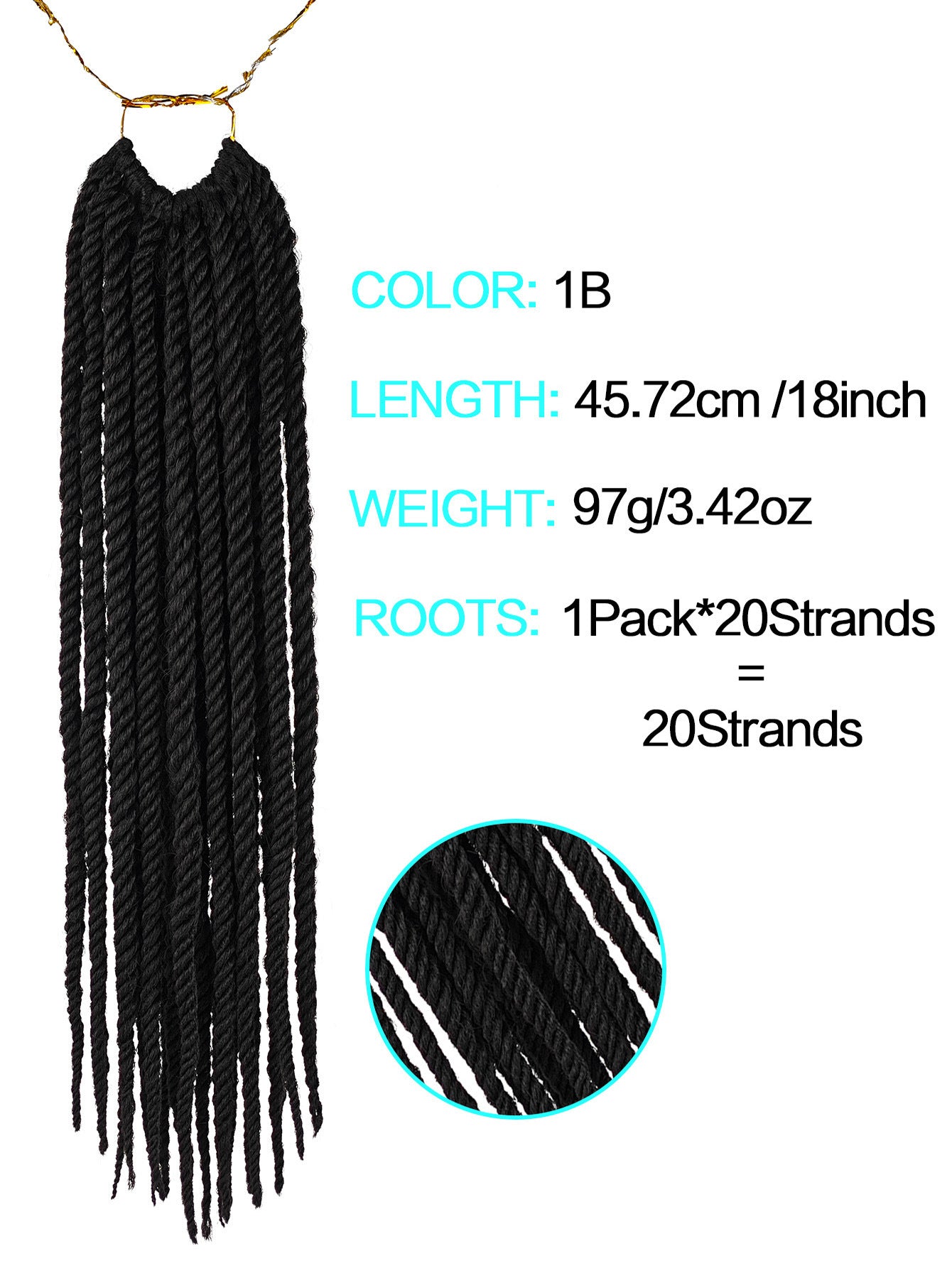 FOUR STRAND SENEGAL TWIST Senegalese Twist Crochet Hair Braids