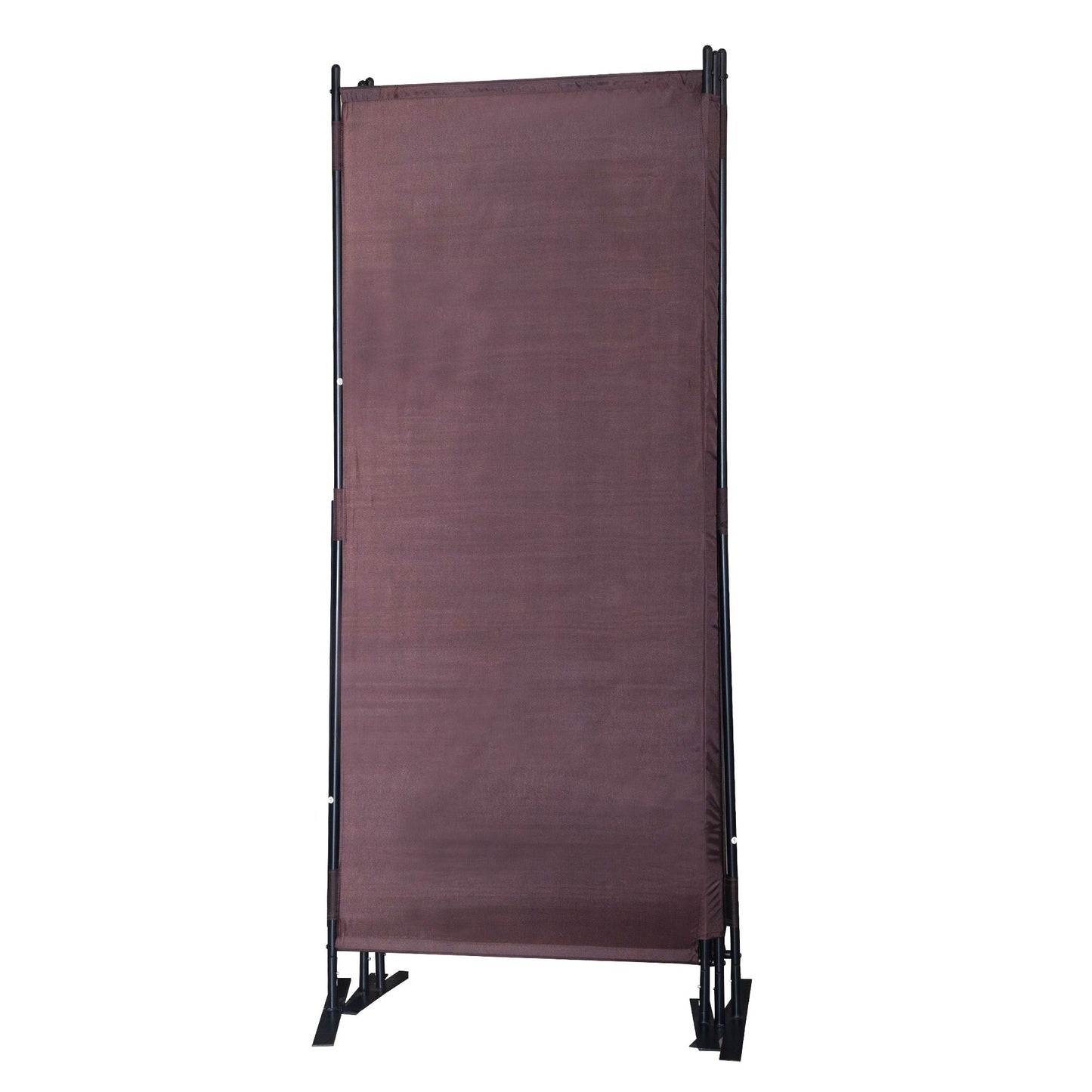 6 Ft Modern Room Divider, 3-Panel Folding Privacy Screen w/ Metal Standing, Portable Wall Partition XH