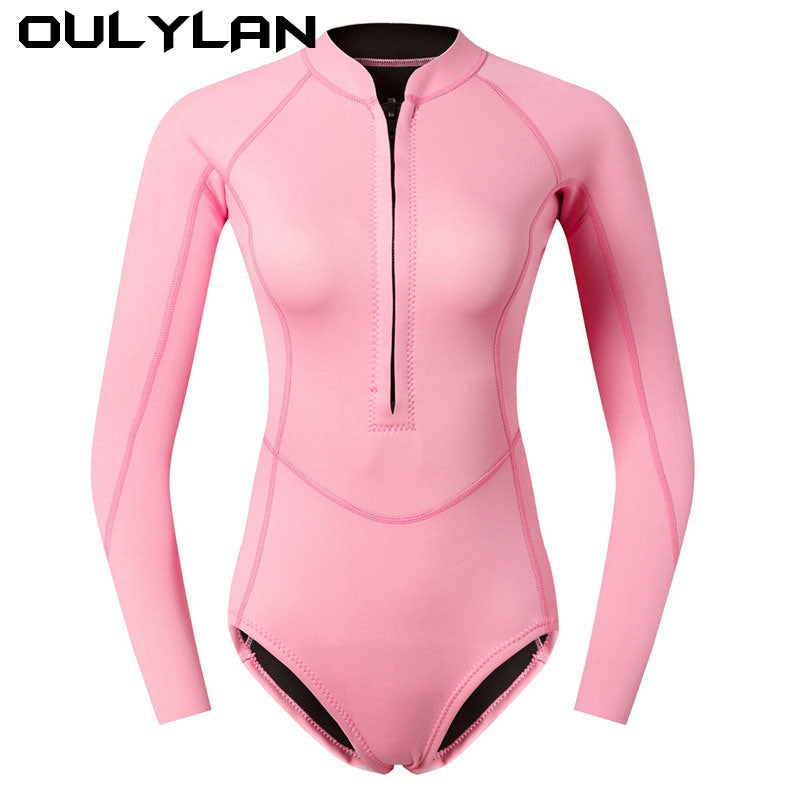 2024 Women's 2MM Neoprene Snorkeling Wetsuits Keep Warm Scuba Water Sport Spearfishing Surfing Diving Suit Bathing Swimwears