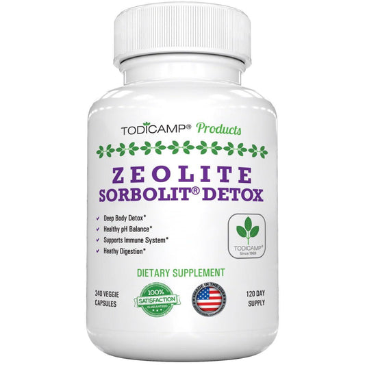 Zeolite Detox 240 Capsules Zeolite Capsules Sorbolit Ultra FINE 1-2 µm Zeolite Clinoptilolite Powder 95% 3X Activated Zeolite Supplement 4 Months Supply