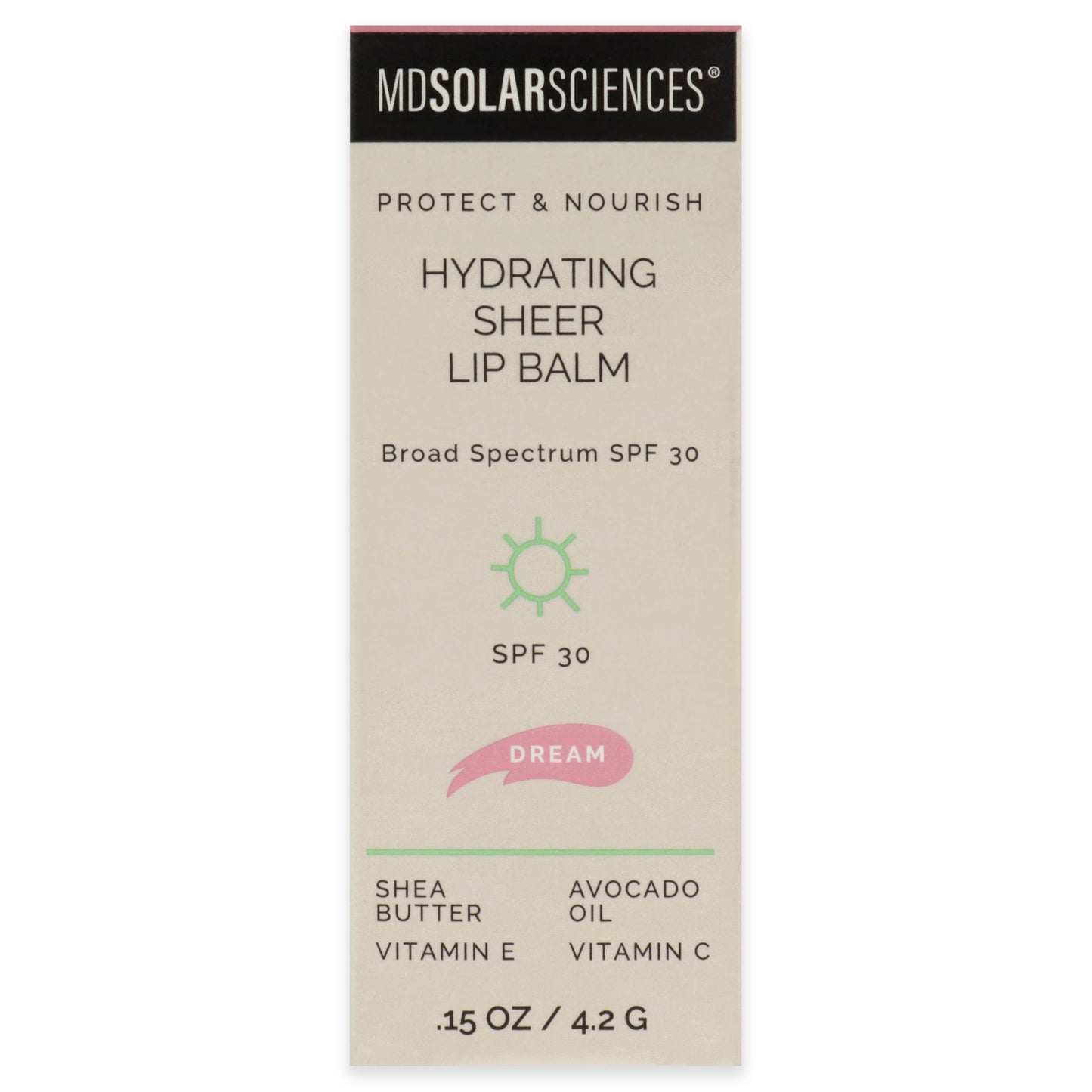 Hydrating Sheer Lip Balm SPF 30 - Dream by MDSolarSciences for Women - 0.15 oz Lip Balm