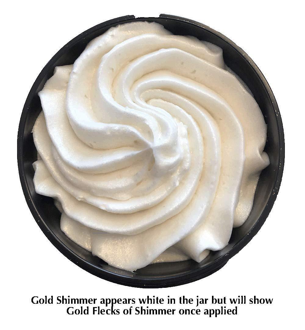 3 Pcs Organic Whipped Shea Body Shimmers Travel Size 2 fl oz Bronze Diamond & Gold Shimmer Vegan Cruelty Free