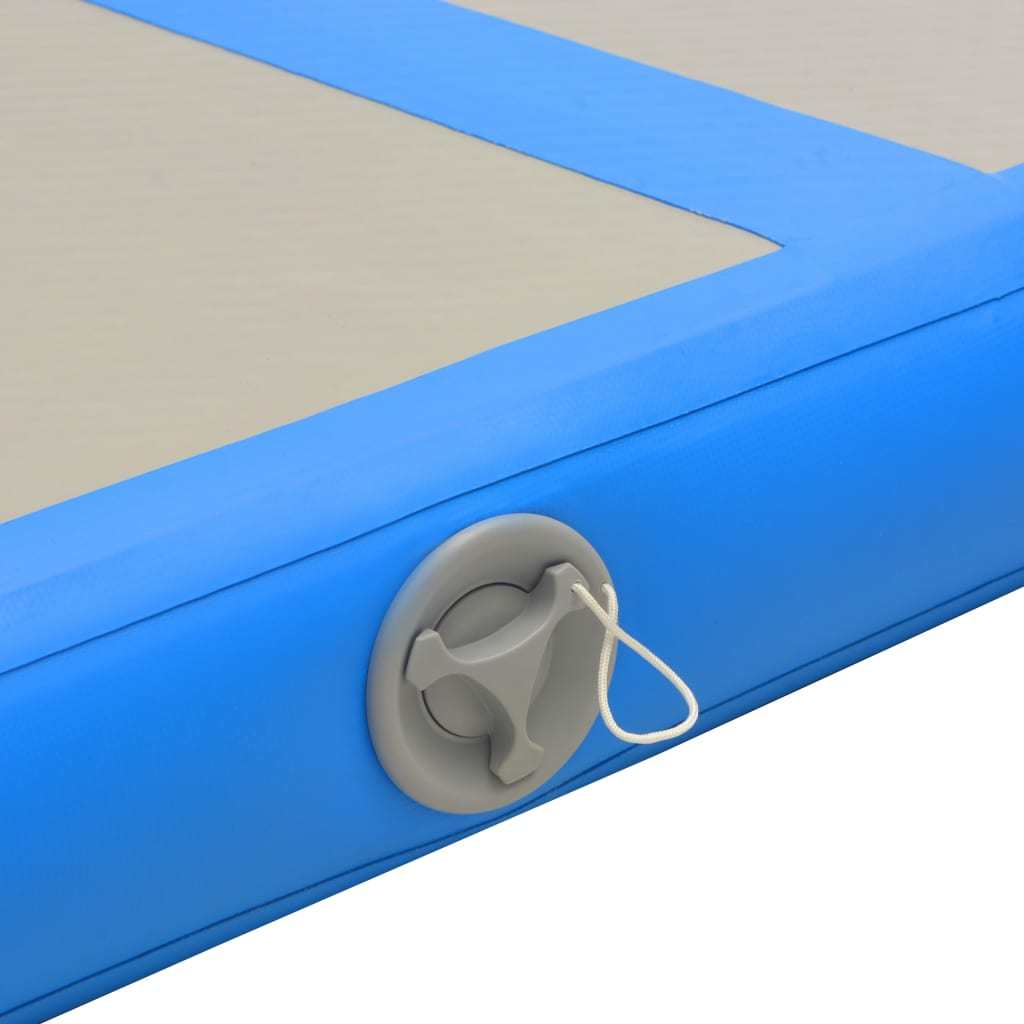 Inflatable Gymnastics Mat with Pump 315"x39.4"x3.9" PVC Blue