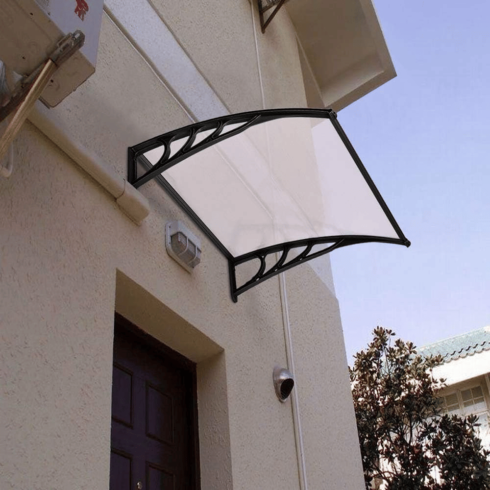 Awnings for Windows, 39"x35" Window Door Entry Awning Polycarbonate Cover Front Door Window Shade Outdoor Patio Canopy Sun shetter for Outside House Patio