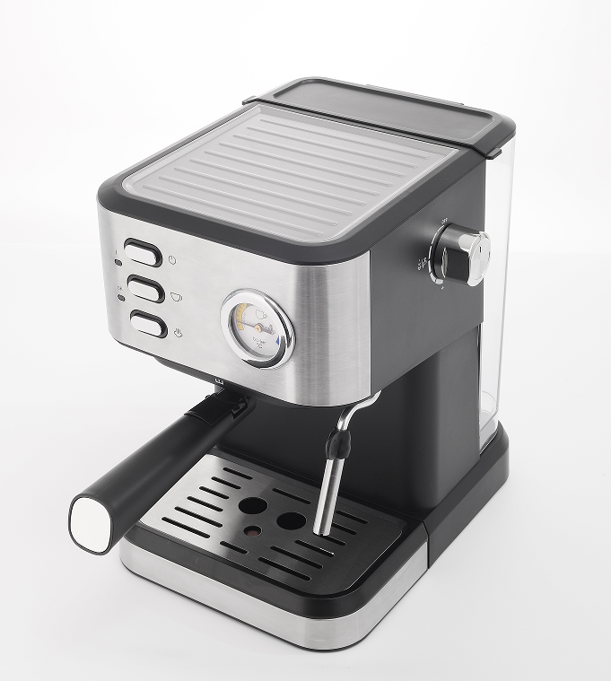 capsule + coffee powder + milk foam three-in-1 coffee machine.  20Bar extract American / cappuccino and other espresso, 1 cup / 2 cup instrument value + mechanical button dual-mode control