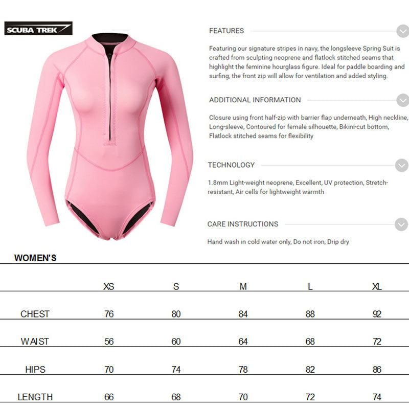 2024 Women's 2MM Neoprene Snorkeling Wetsuits Keep Warm Scuba Water Sport Spearfishing Surfing Diving Suit Bathing Swimwears