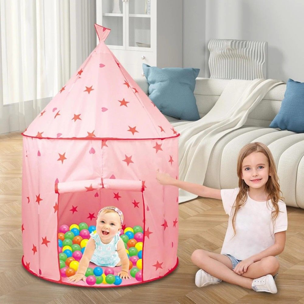 Kids Princess Tent, Children Play Princess Tent, Indoor Fabric Playhouse for Children Ages 3+