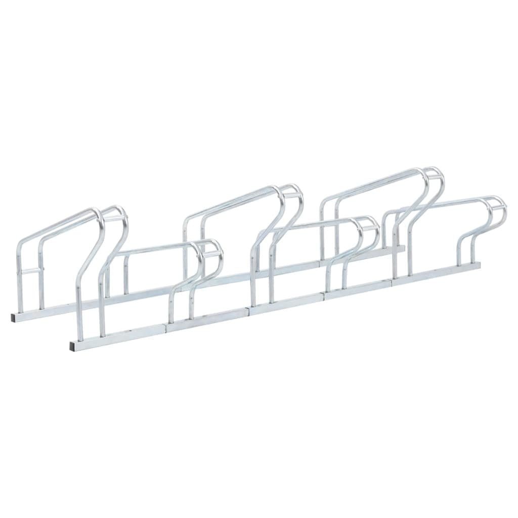 Bicycle Stand for 6 Bikes Floor Freestanding Galvanized Steel