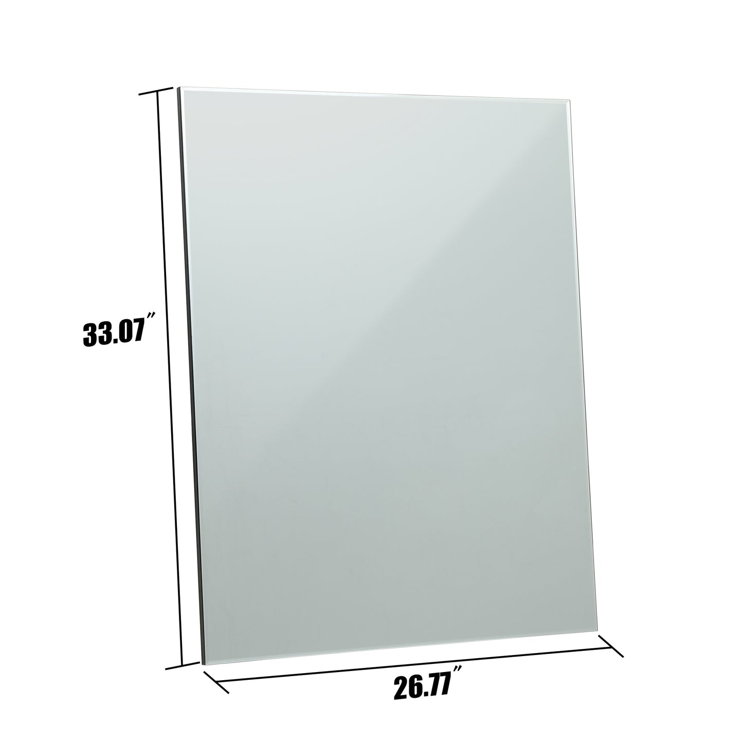 33.07"L x 26.77"W Mirror for Wall, Hanging Mirror for Salon, Barbershop, Bathroom, Bedroom