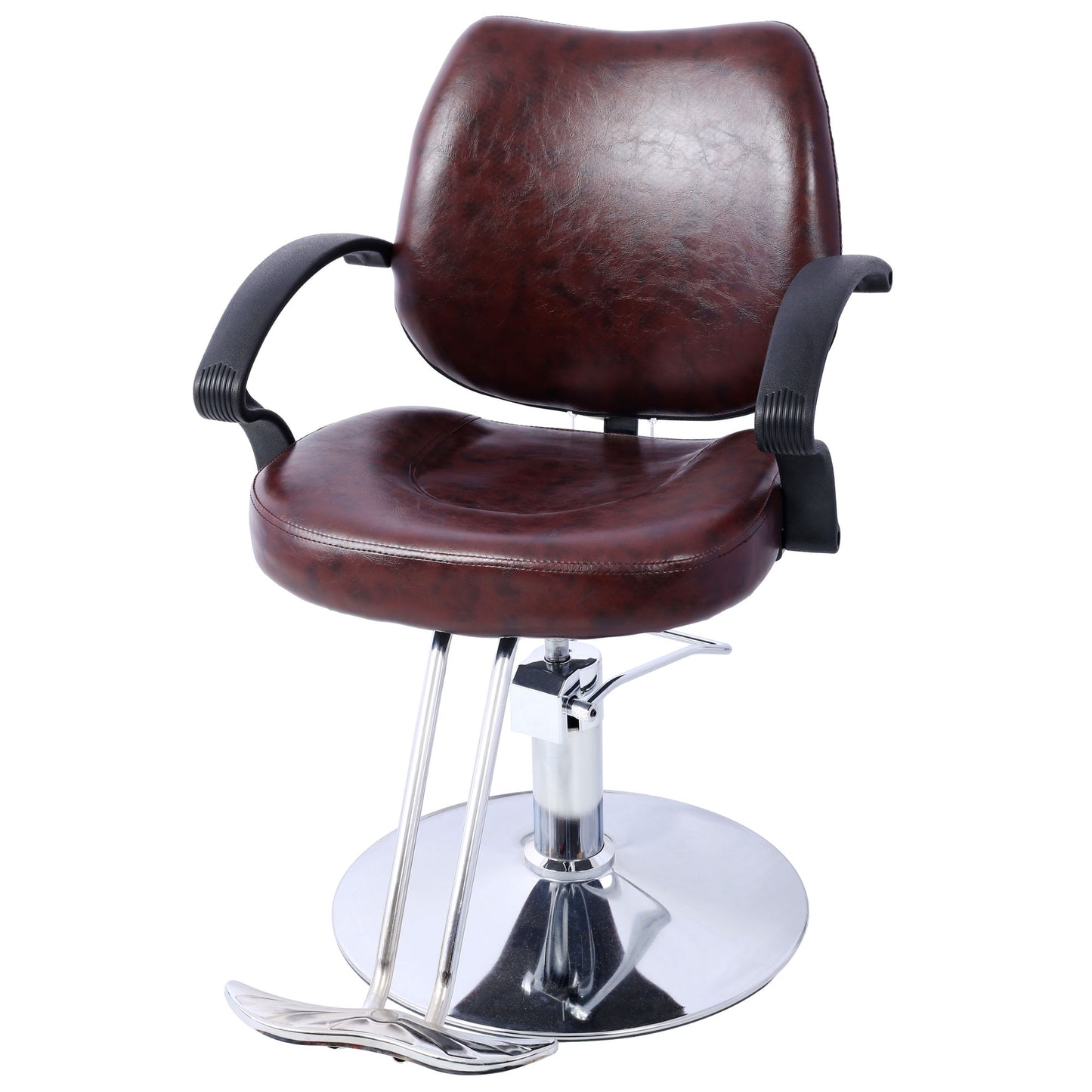 Hair Salon Chair Styling Heavy Duty Hydraulic Pump Barber Chair Beauty Shampoo Barbering Chair for Hair Stylist Women Man,with Barber Cape (Brown)