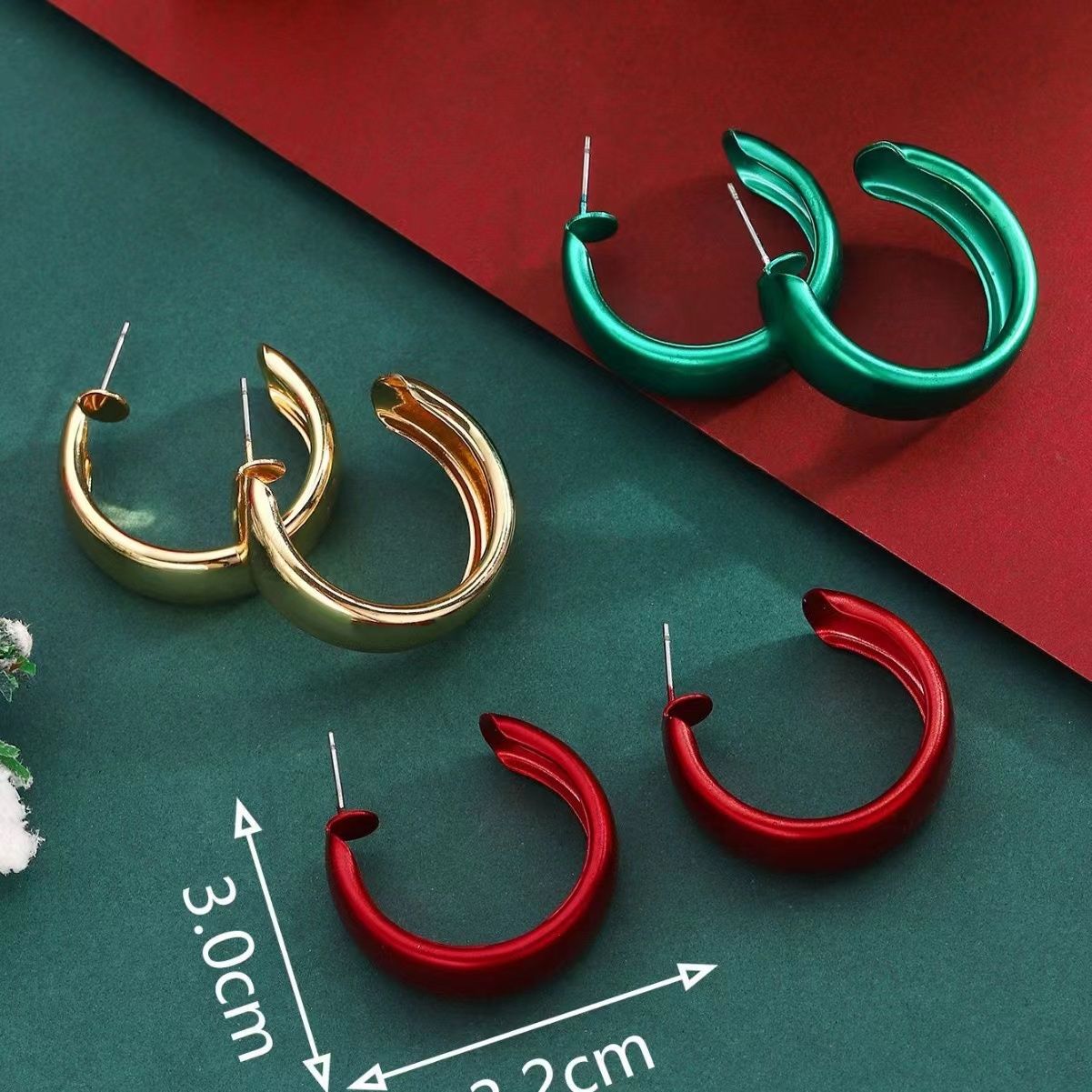 Colorful Statement Hoop Earrings -  Bold and Fashionable Accessories for Women