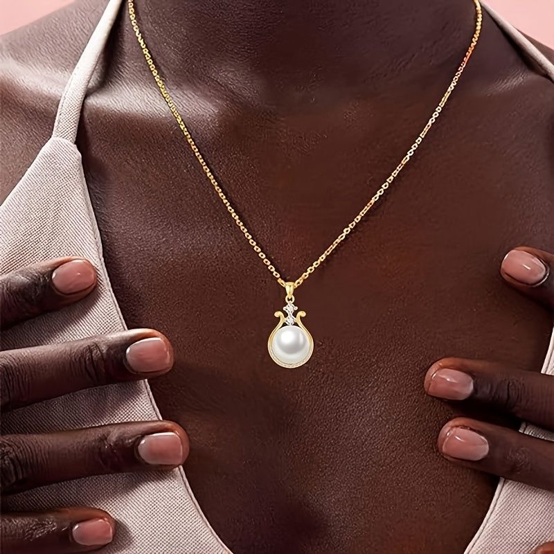 "Pearl Necklace for Women, 18K Gold Plated Real Pearl Pendant,  Genuine Premium AAA Top Grade Freshwater Pearl,  925 Sterling Silver Jewelry, Anniversary Birthday Wedding Gifts for Women (11mm)"