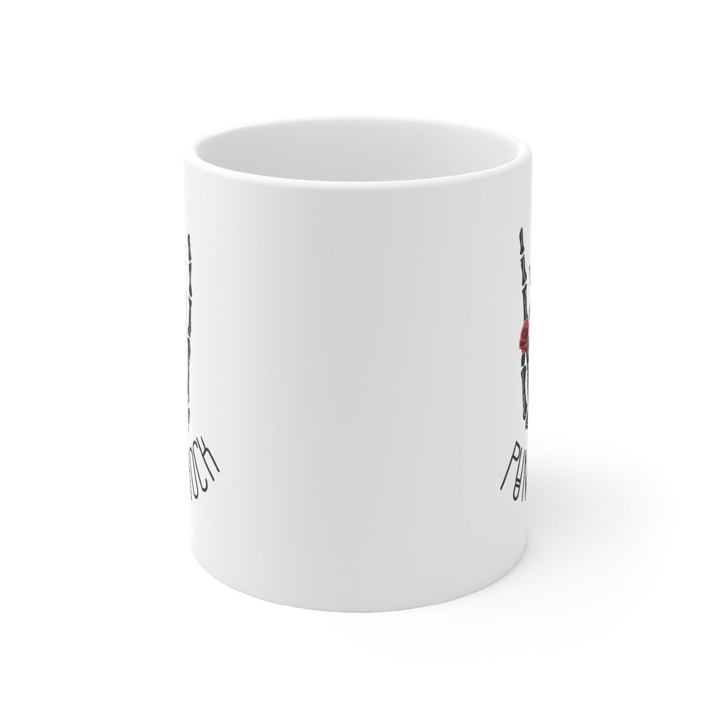 I Love Punk Rock Skeleton Hand Mug