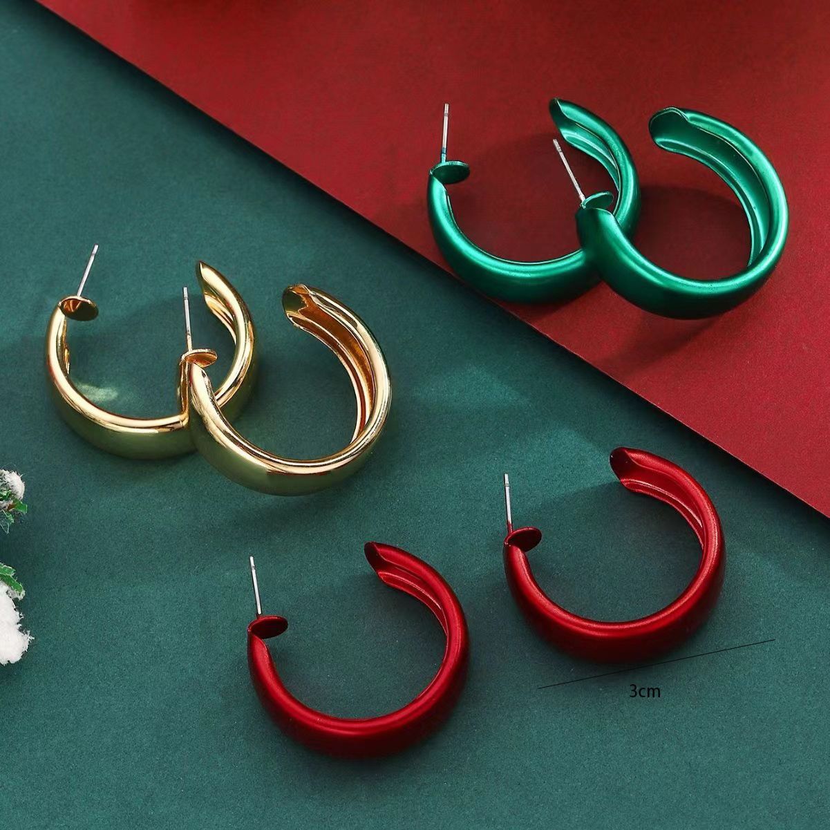 Colorful Statement Hoop Earrings -  Bold and Fashionable Accessories for Women