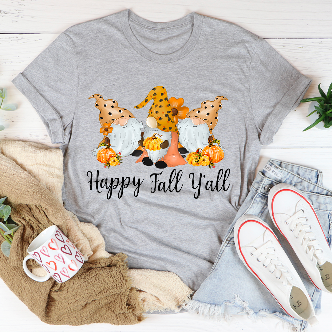 Happy Fall Y'all Gnomies T-Shirt