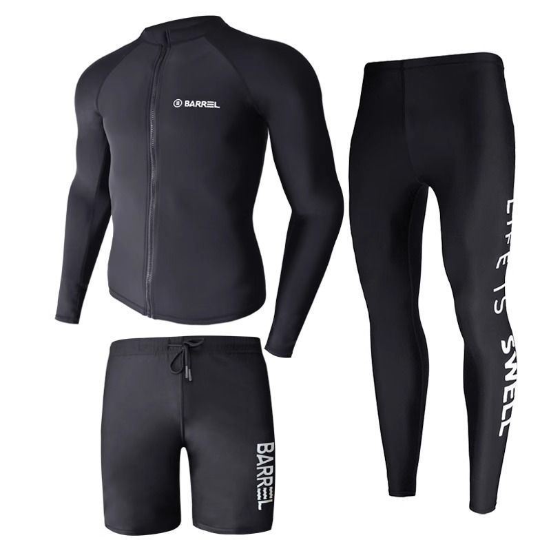 Oulylan Men Swimsuit Diving Suit Long Sleeve Quick Drying Wetsuit Summer Sun Protection Spearfishing Swim Surfing Training Suits