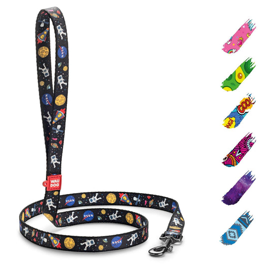 Nylon Dog Leash for Small Dogs and Medium Dogs 4 Ft x 4/5 inch Wide Strong Dog Leash Heavy Duty Nasa Pattern