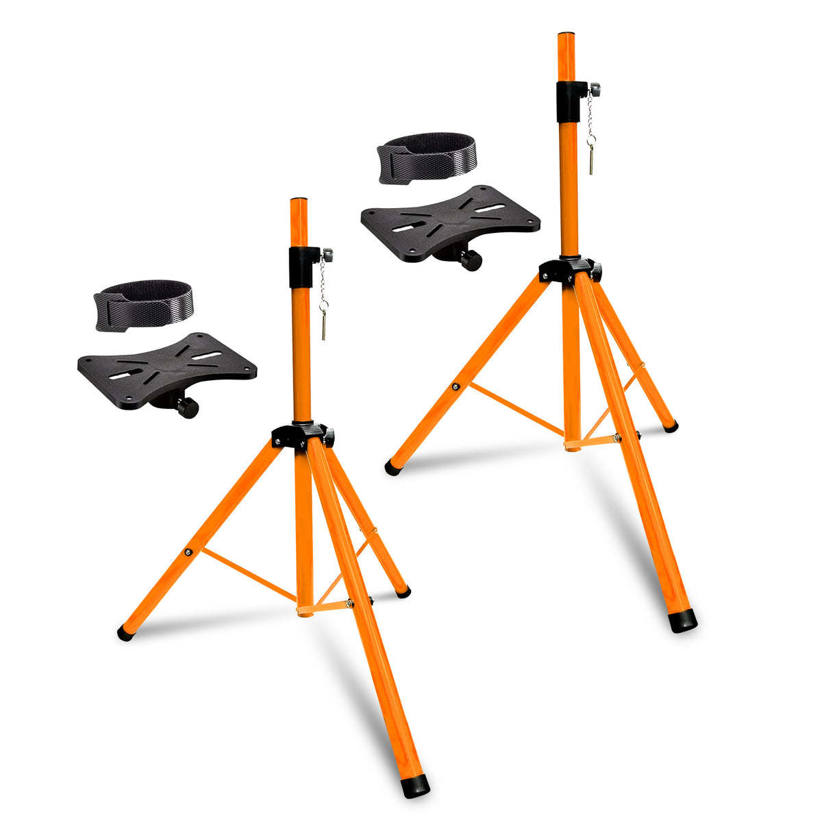 5 Core Speaker Stand Tripod Floor Tall Adjustable Up to 72 Inch DJ Studio Monitor Stands Pole Mount - SS ECO ORG WOB