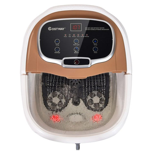 Portable All-In-One Heated Foot Spa Bath Motorized Massager