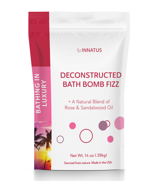 Sea Salt Fizzy Deconstructed Bathing in Luxury Bath Bomb – 14oz Bath Fizz – Infused with Peppermint, Geranium & Ylang Ylang Oils for Skin Hydration & Relaxation