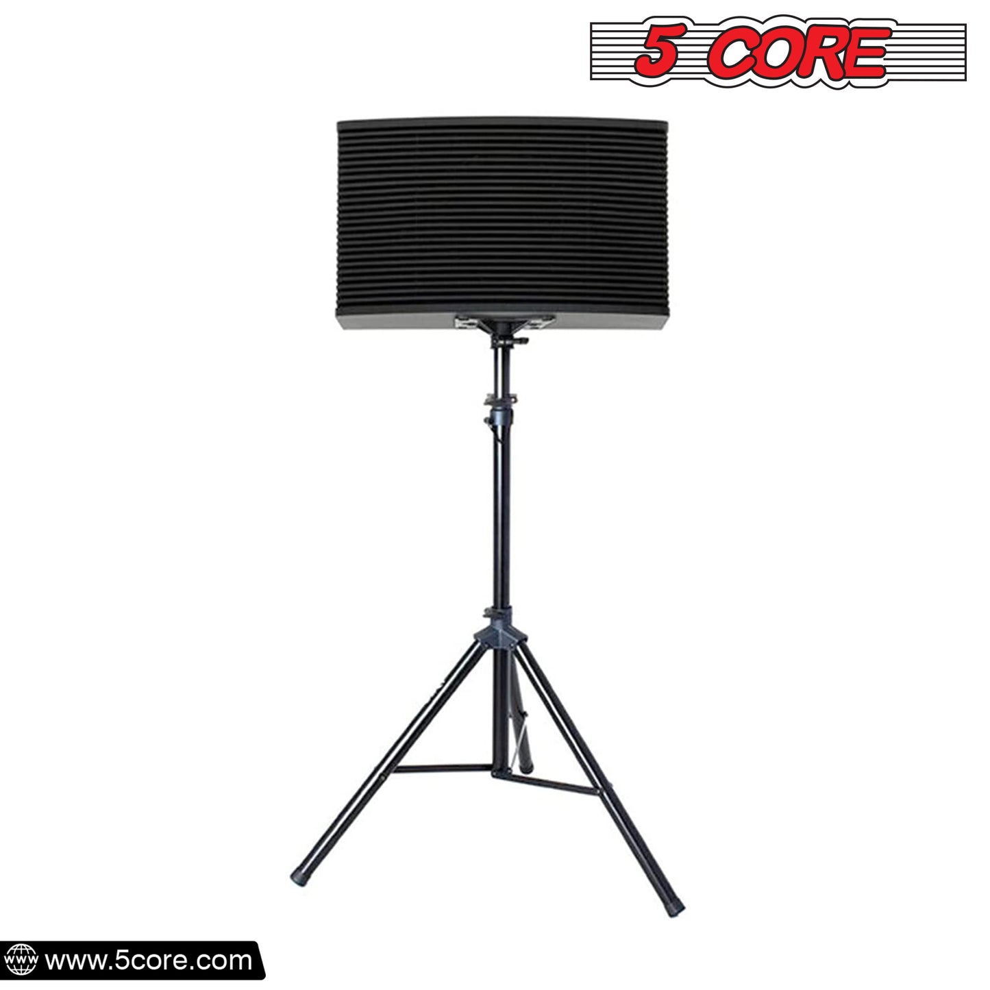 5 Core Speaker Stand Tripod Pair Tall Height Adjustable Heavy Duty DJ Light Floor Stands Universal 35mm Pole Mount PA Studio Monitor Large Subwoofer Support - - SS HD 2PK BLK BAG