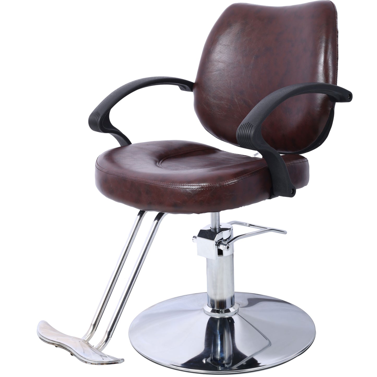 Hair Salon Chair Styling Heavy Duty Hydraulic Pump Barber Chair Beauty Shampoo Barbering Chair for Hair Stylist Women Man,with Barber Cape (Brown)