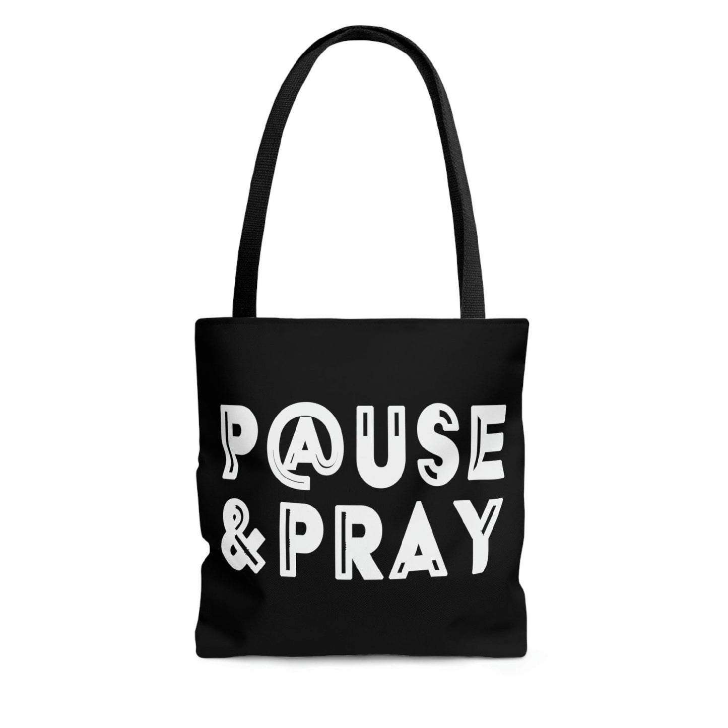 Canvas Tote Bag, Pause And Pray, Christian Inspiration