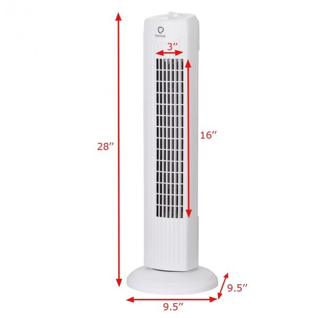 Fantask 35W 28 Inch Quiet Bladeless Oscillating Tower Fan