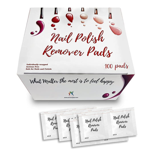 Nail Polish Remover Pads Pack of 100 Nail Polish Remover Wipes 2 ply Ethyl Acetate Fingernail Polish Remover Pads Non Acetone Advanced Nail Polish Remover Pads with Aloe Panthenol