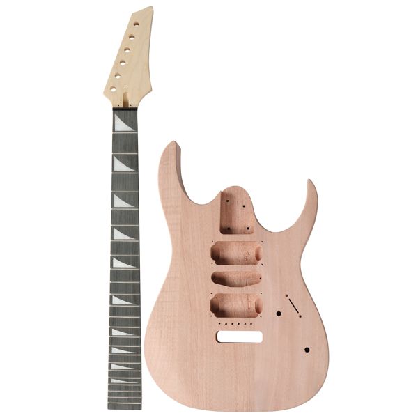 DIY 6 String 170 Style Electric Guitar Kits with Mahogany Body, Maple Neck and Accessories