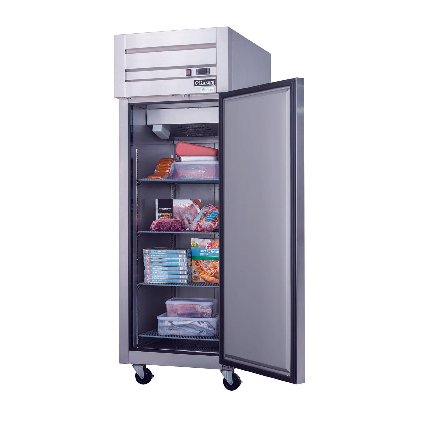 Dukers Commercial Single Door Upright Reach-in Freezer in Stainless Steel 18.31cu.ft.