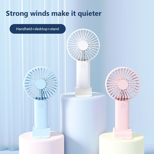 Mini Electric Fan Portable 3 Gears Wind Speed Adjustment Air Cooler High Quality Summer Cooling Fan Camping Rechargeable Home