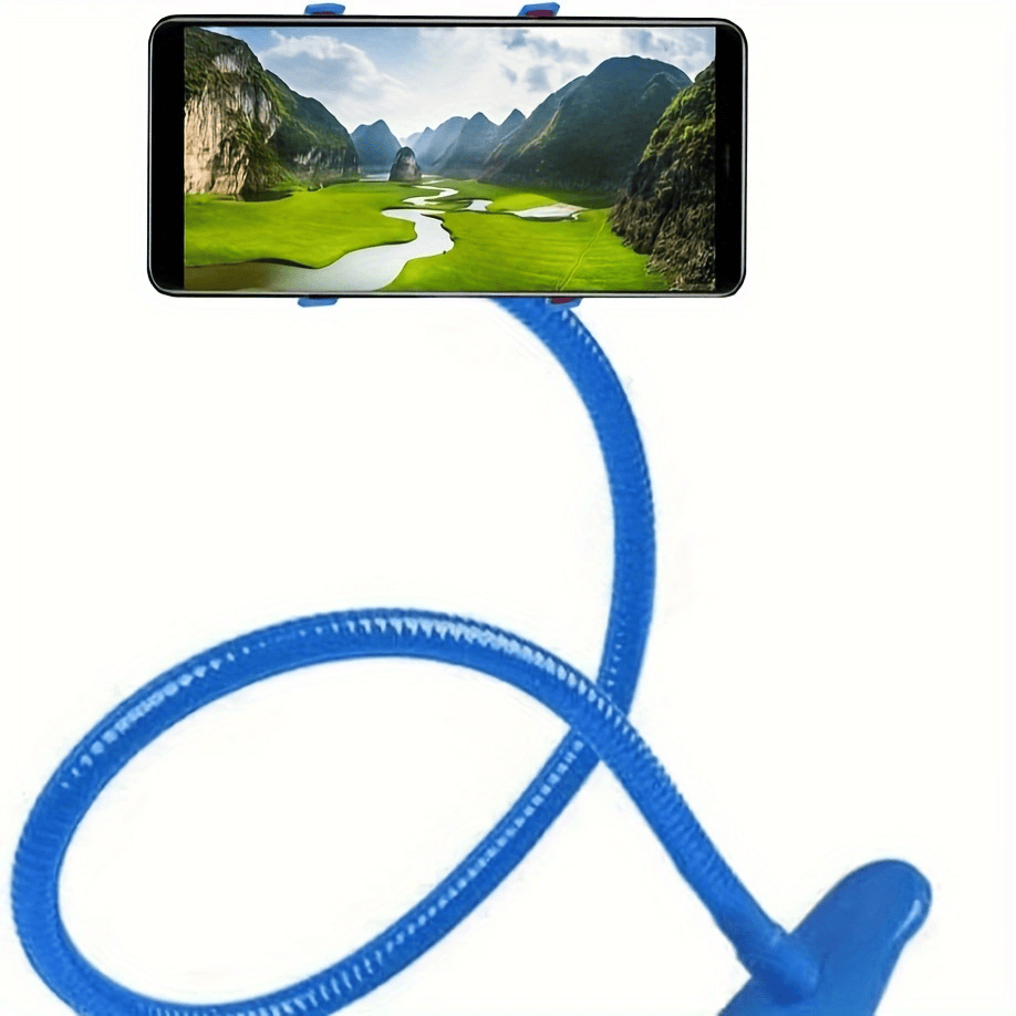 2 Pack Cell Phone Holder,360-degree Rotating Universal Flexible Long Arms Clip Mount Gooseneck Phones Stand for Bed Flexible Arm Adjustable Mount Clamp on Desk Bedframe (Blue)Brand: Selfdee