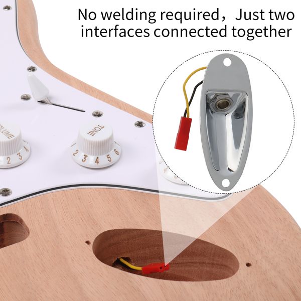 DIY 6 String ST Style Electric Guitar Kits with Mahogany Body, Maple Neck and Accessories