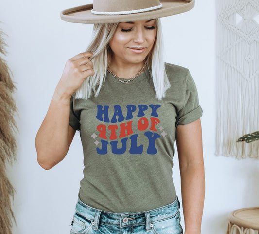 Happy 4th Of July T-shirt, Gift For Her, American Shirt, Independence Day Tee, Gift For Usa Mama, Usa Shirt, Friends Top, Memorial Day Shirt