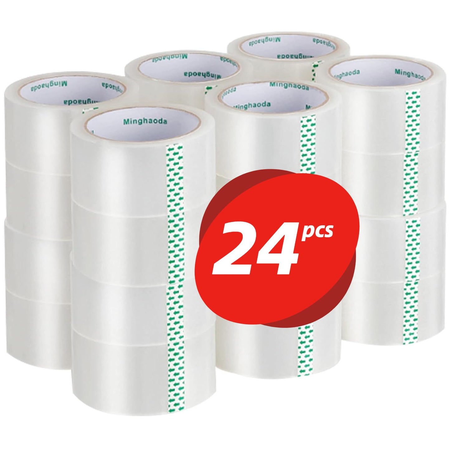 Clear Packing Tape, Heavy Duty Packaging Tape for Shipping Packaging Moving Sealing, 2.5 inches Wide, 90 Yards Per Roll