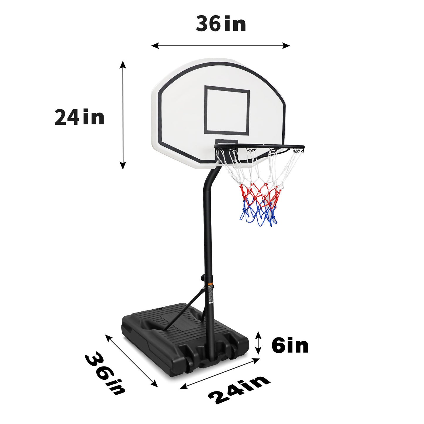 Portable Poolside Basketball Hoop Swimming Pool 3.1ft to 4.7ft Height-Adjustable Basketball System Goal Stand for Kids