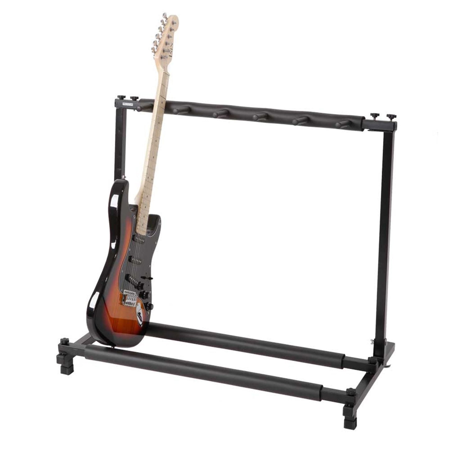 Triple Folding Multiple Guitar Holder Rack Stand Black