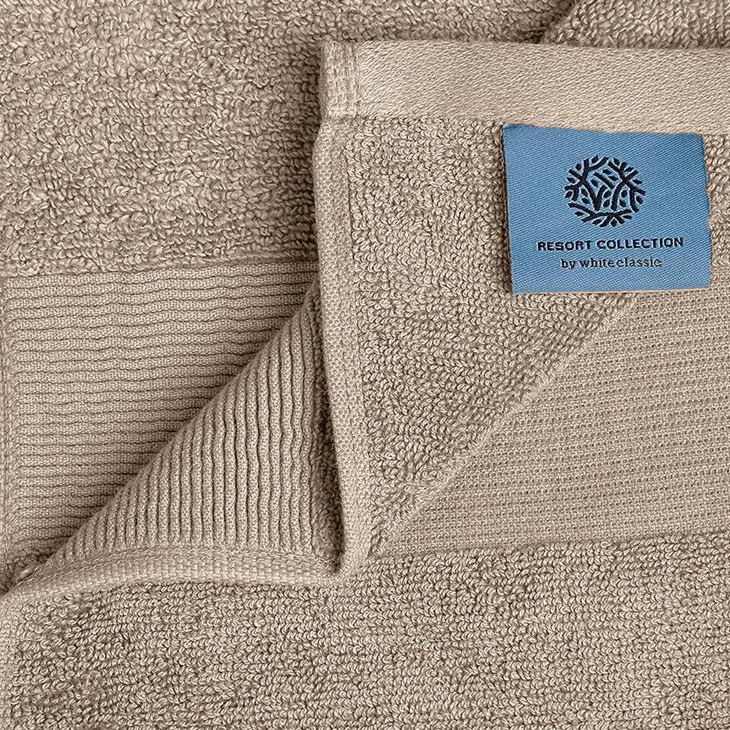 Resort Collection Soft Bath Sheet Towels 2 Pack Taupe 35x70 inch Oversize Large Luxury Hotel Plush & Absorbent Cotton Bath Sheet