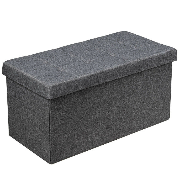 31.5 Inch Storage Ottoman Footrest with Removable Storage Bin