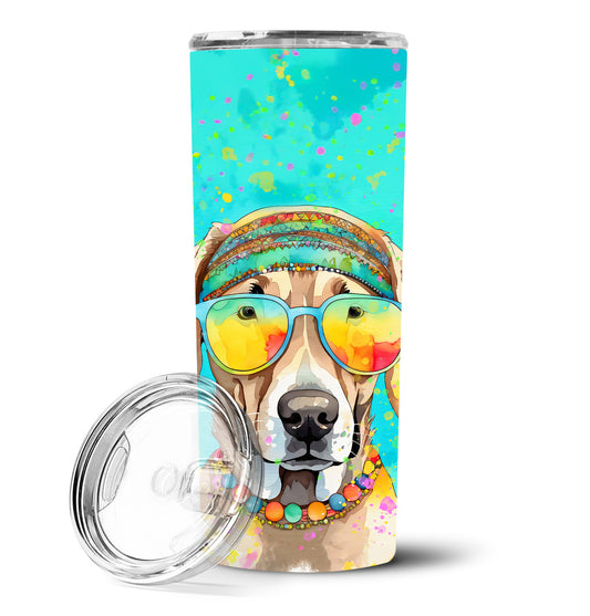 Weimaraner Hippie Dawg Stainless Steel Skinny Tumbler Vacuum Double Walled Reusable Insulated Tumbler Travel Cup for Coffee Cocktails Gift with Lid, 20 oz