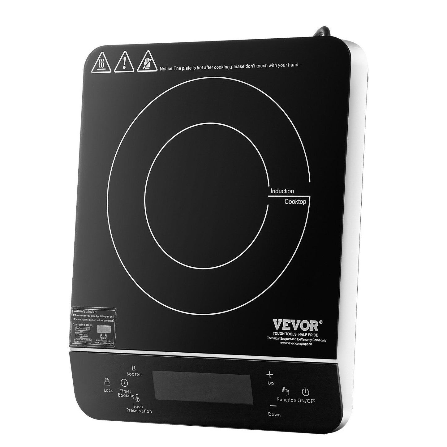 Portable Induction Cooktop 1800W Countertop Burner 9 Temp Levels Hot Plate