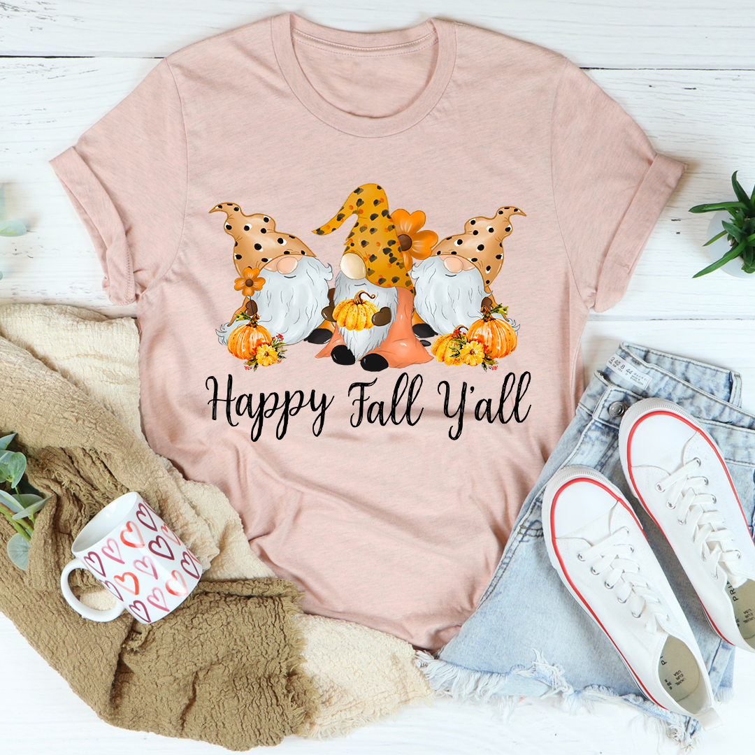 Happy Fall Y'all Gnomies T-Shirt