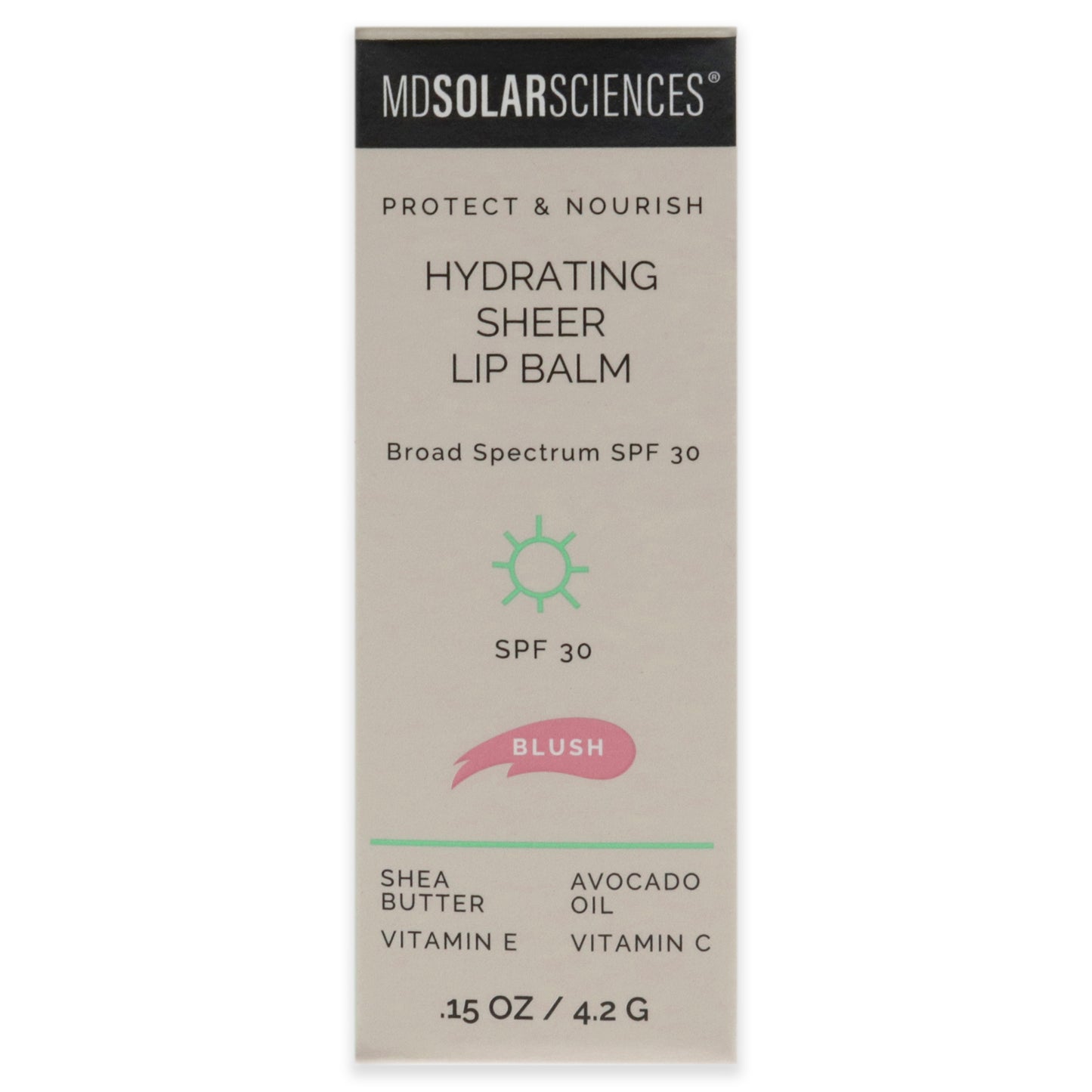 Hydrating Sheer Lip Balm SPF 30 - Blush by MDSolarSciences for Women - 0.15 oz Lip Balm